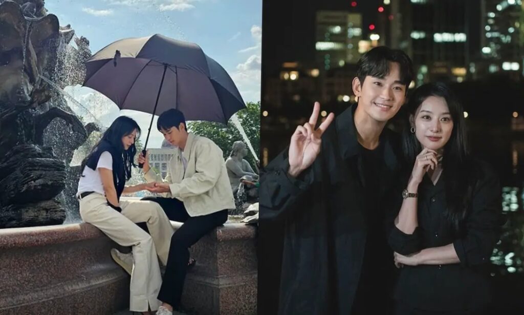The main characters Hong Hae-in and Baek Hyun-woo are very happy of queen of tears