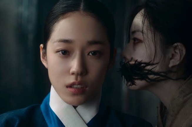 The main female lead scred from that ghost that is standing on her side and saying something in her ears in The East Palace